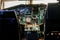 SINSHEIM, GERMANY - OCTOBER 16, 2018: Technik Museum. Old analog cockpit of the plane. Inside near pilot seats