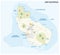 Sint Eustatius road and national park vector map