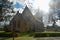 Sint Jacobus Church in Renesse, Zeeland, Netherlands in sunlight