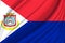 Sint Maarten waving flag illustration.