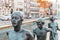 SINT NIKLAAS, BELGIUM, MAY 3, 2013: Runnsers sculpture in city s