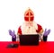 Sinterklaas with laptop