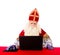 Sinterklaas with laptop