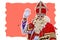 Sinterklaas, Saint Nicolas Posing illustration