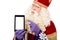 Sinterklaas with tablet