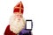 Sinterklaas with tablet