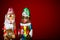 Sinterklaas and Zwarte Piet. Dutch chocolate figurine