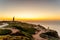 Sintra, Portugal - 01/05/19: People at the edge of europe at sunset, Cape Roca