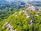 Sintra, Portugal: aerial top view of the Castle of the Moors, Castelo dos Mouros, located next to Lisbon