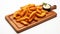 Sinuous Lines And Spiky Mounds: Twister Fries On A Wooden Board
