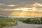 Sinuous Road in Summer Day