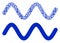 Sinusoid Wave Mosaic of Binary Digits