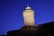 Sinwell tower of Nuremberg Castle illuminated in the evening