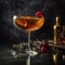 Sip on a Classic: AI Generated Illustration of a Delicious Manhattan Cocktail
