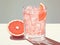 Sip of Sunshine: Freshly Squeezed Grapefruit Juice with Juicy Slices
