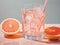 Sip of Sunshine: Invigorating Glass of Grapefruit Juice with Fresh Slices