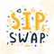Sip and Swap party poster. Invitation flyer template, sharing concept, zero waste