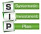 SIP - Systematic Investment Plan Green Grey Squares Vertical