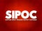 SIPOC process improvement acronym stands for suppliers, inputs, process, outputs, and customers, concept for presentations and