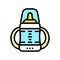 sippy cup for feeding baby color icon vector illustration