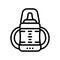 sippy cup for feeding baby line icon vector illustration