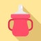 Sippy cup icon, flat style