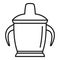 Sippy cup icon, outline style