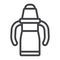 Sippy cup line icon, baby cup and bottle