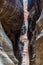 The Siq leading up to the Trausury in Petra, Jordan