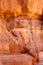 The Siq, wall texture, canyon of Petra, Jordan