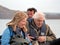 Sir David Attenborough With Local Lyme Regis Firemen