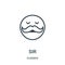 sir icon vector from classics collection. Thin line sir outline icon vector illustration. Linear symbol