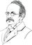 Sir J. J. Thomson cartoon style portrait