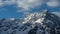 Sirac mountain peaks Ecrins National Park with passing clouds. Valgaudemar, Hautes-Alpes,Alps, France