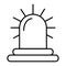 Siren thin line icon. Alarm vector illustration isolated on white. Police siren outline style design, designed for web