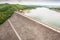 Sirikit Dam from above. The Sirikit Dam is an embankment dam on