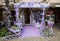 Sirmione, Italy. Show-window the shop of perfumery and spirits from a lavender.