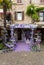 Sirmione, Italy. Show-window the shop of perfumery and spirits from a lavender.