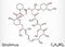 Sirolimus or rapamycin molecule. is a macrolide compound with immunosuppressant functions.  Structural chemical formula