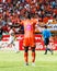 SISAKET THAILAND-JUNE 8: Godwin Antwi of Sisaket FC. (orange)