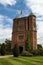 Sissinghurst Castle Tower White Clouds Blue Sky Background