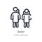 sister outline icon. isolated line vector illustration from family relations collection. editable thin stroke sister icon on white