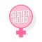 Sisterhood banner design template, vector illustration