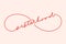 Sisterhood eternity sign with minimalistic lettering inscription for cards, posters, calendars etc