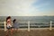 Sisters enjoying the Black Sea Coast in Romania