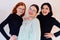 Sisters United: A Portrait of Family Love and Bonding on White Background