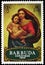 `Sistine Madonna`, painting by Raphael, Christmas serie, circa 1969