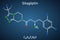 Sitagliptin anti-diabetic medication drug molecule. It is trifluorobenzene  and triazolopyrazine with hypoglycemic activity.