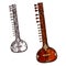 Sitar indian musical instrument isolated sketch