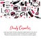 Site banner templates for makeup artist, studio. Site header, business card, brochure and flyer. Watercolor background
